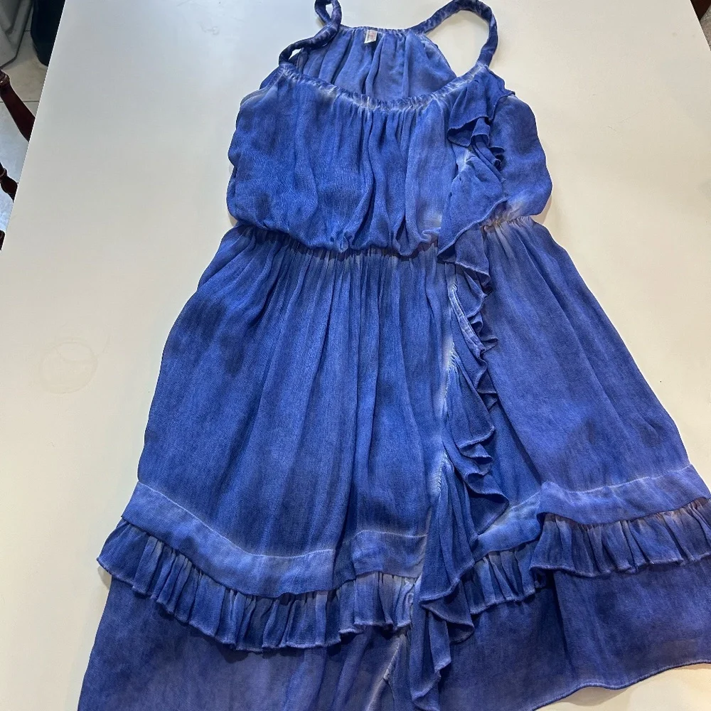 Free People Aphrodite Tie Dye Asymmetrical Ruffle Dress - Picture 6 of 8